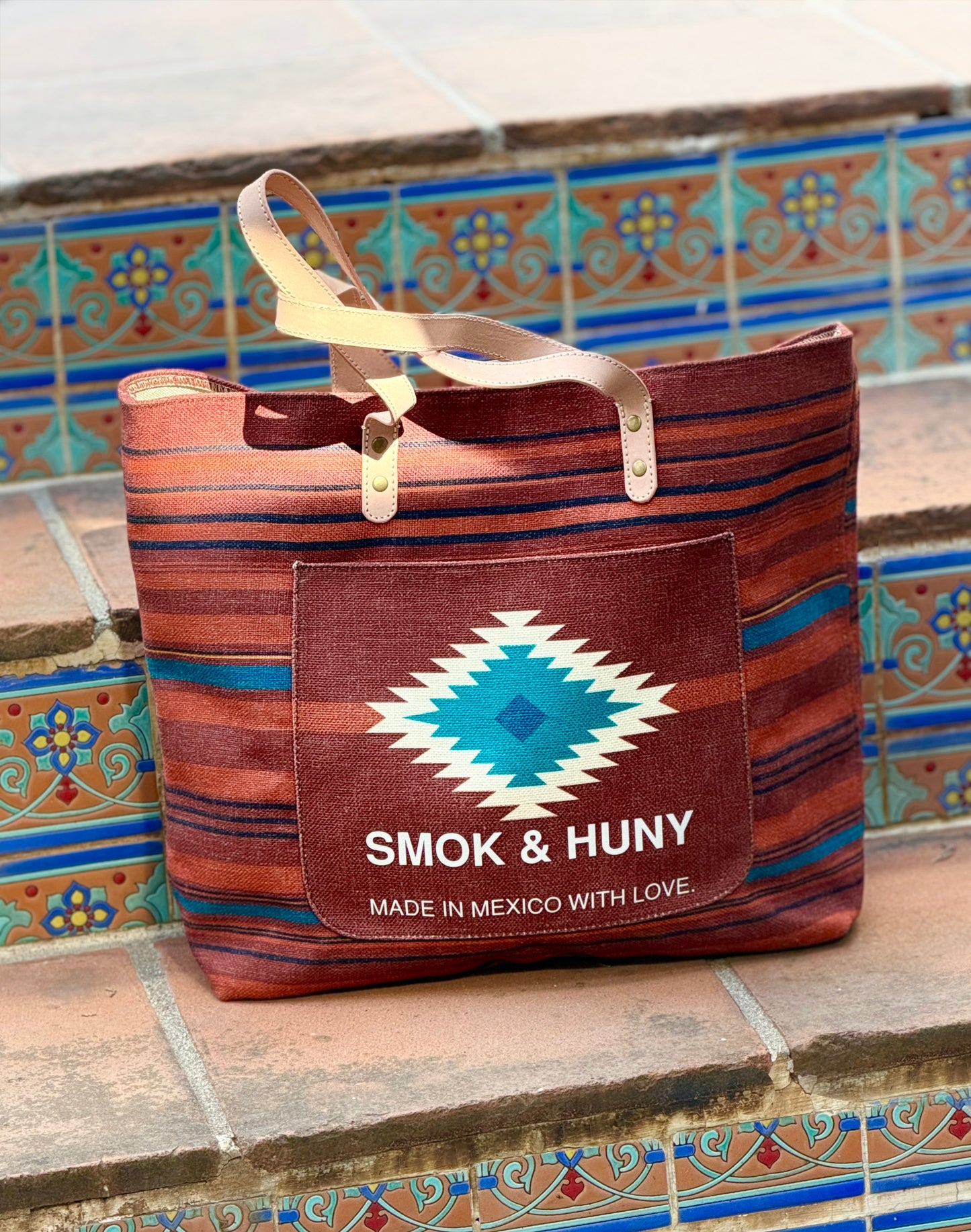 Fernando Tote Dark Brown/Aztec